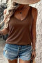 New Season Women's Strappy Wide V-Neck Viscose Comfortable Blouse - 3