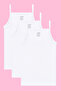 Girl's White Athlete Panties Set 3 Pack 100% Cotton - 2