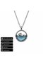 Blue Color Women's Necklace with Whale Figure 316L Stainless Steel Gift