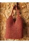 Modern Knitted Detailed Daily Shoulder Bag - 31 cm X 40 cm