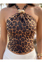 Summer Patterned Top Beach Wear with Gold Buckle - 3