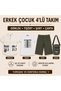 Yavrucak 63305-26 Boy's 4-Piece Set Shirt T-Shirt Shorts Bag Combination Summer Casual Set - 8