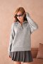 Women's Polo Neck Oversize Knitwear Sweater - 6