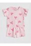 Strawberry Patterned Girls' Shorts and T-Shirt (S6) - 3