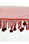 Large Sequin and Sequin Embroidered Fringe with Tassels / 7 cm / Df370 / 1 Meter Red - 2