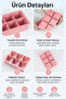 1 Piece of Dried Rose (6-Compartment Large Size Silicone Ice Mold) Silicone Square Ice Tray for Cocktails Multi-Purpose - 3