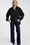 Women's V-Neck Flowy Oversize Modal Shirt - 2