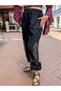 Black Color Hand Printed Floral Patterned Bohemian Trousers - 3