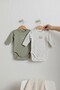 Little One 2-Piece Baby Bodysuit Set 100% Cotton Long Sleeve - Newborn Soft Bodysuit 0-9 Months Unisex - 4