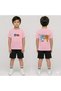 Boys' and Girls' T-Shirt and Shorts Set 100% Cotton Summer Comfortable Fit Printed T-Shirt Children's Combination