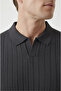 Smoked Polo Neck Knitwear T-Shirt Comfortable Fit Men's Knitwear T-Shirt 2608108 - 6