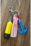 Diving Themed Keychain Set Pro – Pink Flippers, Anchor, and Scuba 3-Piece Charm Keychain