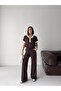 Soft Texture Polo Collar Buttoned Modal Fabric Tracksuit Set - 7