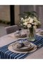 American Service Set, New Season, 6 Stone Color Placemats, 6 Stone Color Napkins, 6 Napkin Rings and Runner Cover with Wavy Lines Tk - 3