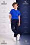 Boys' Plain Trousers with Elastic Waist Lycra Folded Cuffs Style 5.Mdl