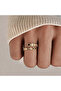Yzk-4007 Black and White Zircon Stone Star Spiral Ring