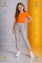 Girls' Plain Trousers 8.Mdl Elastic Waist Lycra Folded Leg Style