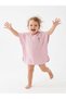 Muslin Organic Seahorse Detailed Standard Size Baby Girl Bathrobe, Suitable for 1-5 Years Old