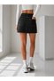 High Waist Mini Jean Skirt - 4