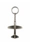 Metal Keychain with Airplane Figure, Gray Vintage Design, Gift for Men and Women - 3