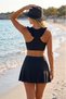 725712_Women's Ruffle Detailed Cropped Mother-Daughter Sea/Pool Swimsuit with Shorts and Skirt - 3