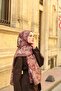 Allure Tulip Patterned Shawl - Dried Rose - 2