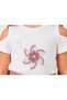 Pink 31905-26 Girl's Pleated Skirt & Stone Detailed Open Shoulder T-Shirt Set - 6