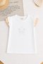 Girl's Embroidery Detailed T-Shirt and Wide-Legged Pants Set Stylish Comfortable Casual Combination - 3