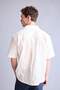 100% Cotton Regular Fit Apaş Collar Striped Short Sleeve Shirt H2592Ax26Sm - 6