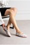 Mesh Embroidery and Beading Orthopedic Sole Women's Ballerinas - 4