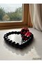 Black Heart Tray Red Shoes and Bag Figurine Set Decorative Home Office Accessory Gift