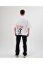 Unisex Crew Neck Printed Oversize T-Shirt - White - 2