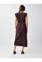 Bitter Brown Tie-Dye Detailed Sleeveless Midi Dress - 6