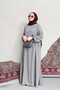 6657-Drawstring Sallaş Dress Gray - 2