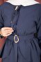 Belden Allerlli Gold Brooch and Trousers Two-Piece Suit Indigo - 5
