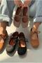Belith Tan Suede Women's Ballerinas - 6