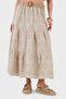Cotton Relaxed Fit Embroidered Midi Skirt Skirt 2511 - 6