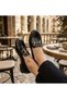Mona Guaranteed Metal Buckle Leather Women's Loafer Casual Shoes - 7