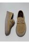 Beige Suede Leather Men's Loafer Shoes - Stylish, Flexible, Comfortable Men's Shoes - 3