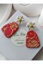 Red Pomegranate Earrings Fruit Daisy Earrings Flower Ultra Light Handmade Polymer Clay Luck Abundance - 2