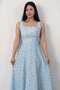 Square Neck Floral Thick Strap Dress Grs4009 - 2