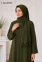Cotton Ayrobin Fabric Laser Cut Seasonal Sweat-Proof Zippered Prayer Dress Cap Ferace - 3
