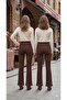 2-Piece Cotton Lycra Fabric Spanish Flare Leggings Trousers - 4