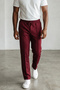 Men's burgundy oversized cima pattern modal jogger sweatpants