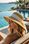 Women's Straw Summer Hat with Bow Detail - 2