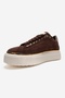 Borena Brown Suede Thick Soled Women's Casual Sports Shoes - 6