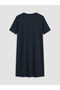 Alita City with a Difference of Color, Lcw Dream Navy Blue Combed Cotton Polka Dot Short Sleeve Women's Nightgown - 6