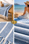 |   100% Cotton Woven Peshtemal Towel |   Beach & Bath Towel |   100X170 cm - 4