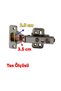 Piston Hinge with Brake Kitchen Wardrobe Cabinet Furniture Door Cover Metal Flat Chrome Stone Hinge - 3