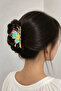 Butterfly Design Golden Yellow Metal Hair Clip (11cm) - 3